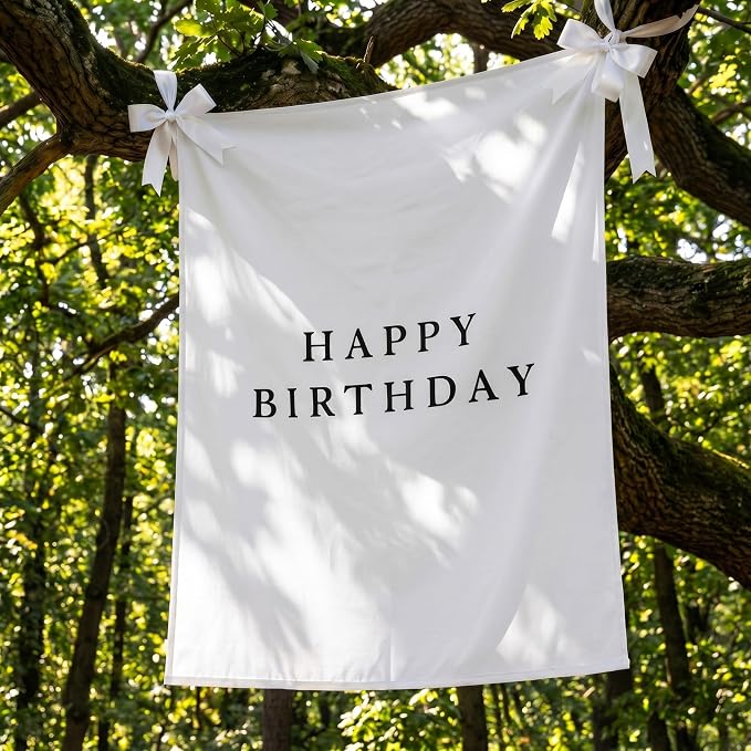 Oudain 29×39 Inch Happy Birthday Burlap Banner, Fabric Party Decorations - Image 6