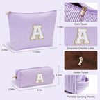 YOOLIFE Christmas Gifts For Teenage Girls Stocking Stuffers For Teen Girls Initial Makeup Bag | Cosmetic Travel Toiletry Bag | 9 10 11 12 13 14 15 Years Old | Teen Girl Gifts Trendy Stuff E