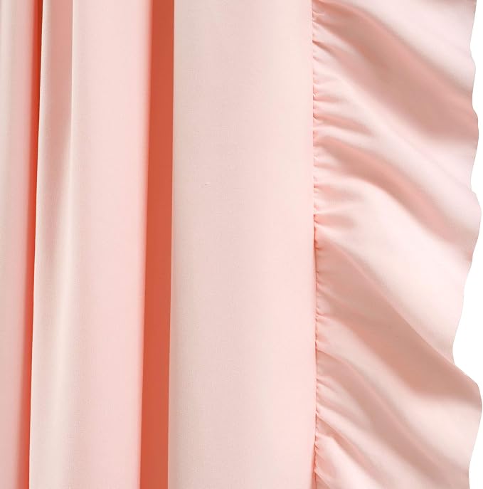 Lush Decor Reyna Ruffle Window Curtain Panel Set, Blush Pink - Image 5