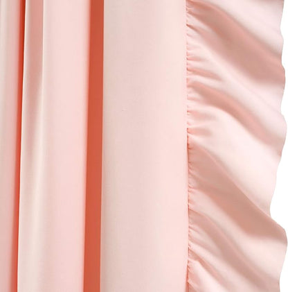 Lush Decor Reyna Ruffle Window Curtain Panel Set, Blush Pink - Image 5
