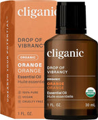 Cliganic Organic Sweet Orange Essential Oil, 1oz - 100% Pure Natural for Aromatherapy Diffuser | Non-GMO Verified (Packaging May Vary)
