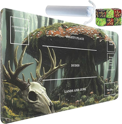 for TCG Playmat with Zones, Non-Slip Rubber Bottom Trading Card Game Mat with by Unknown
