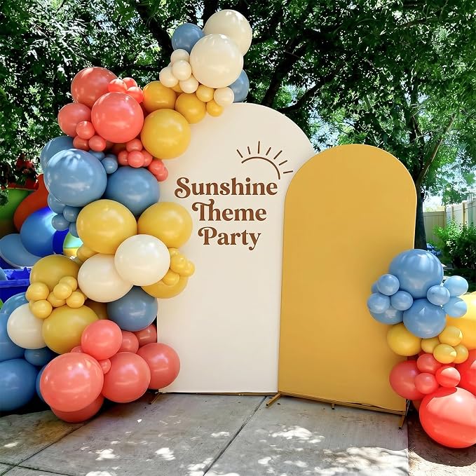 Blue Orange Yellow Balloons - Image 6
