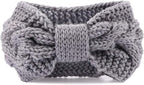 DRESHOW Knit Crochet Headband for Women Ear Warmer Soft Turban Stretch Warmer Headbands Winter Fashion Head Wrap