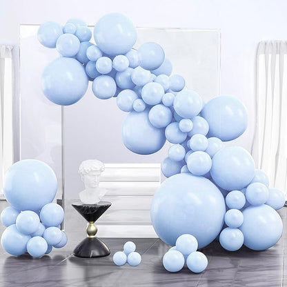 PartyWoo Baby Blue Balloons 127pcs Light Pastel Sky Aqua Blue Color | Different by PartyWoo