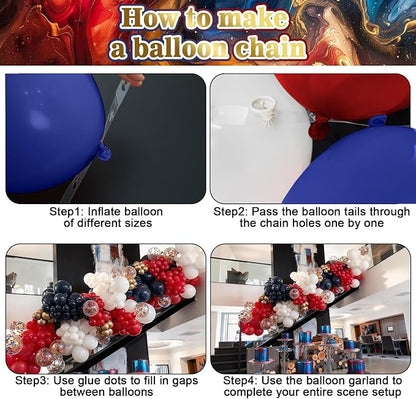 Red White Blue Balloon Arch Kit - Image 9