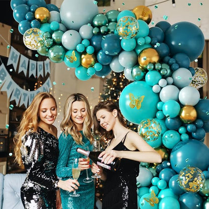 Teal Turquoise Balloon Arch Garland Kit - Image 4
