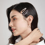 Dofash 12PCS Snap Hair Clips For Women-Non Slip & Metal Hair Barrettes, 5cm 2'' Small Clips For Thin & Fine Hair,Light Brown+Dark Brown