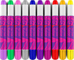 Desire Deluxe - Girls Gifts Hair Chalk 10 Temporary Non-Toxic Easy Washable Hair Dye Colourful Pens