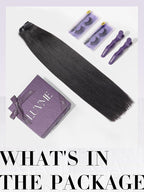 LUVME Yaki Straight Clip in Hair Extensions Real Human Hair For Women 100% Unprocessed Brazilian Virgin Hair clip ins Natural Black Hair Extensions 135g 9pcs 22 Inch