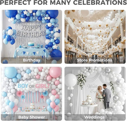 LOVESTOWN 110 PCS White Balloons, 12 Inch Bright White Latex Balloons | - Image 5