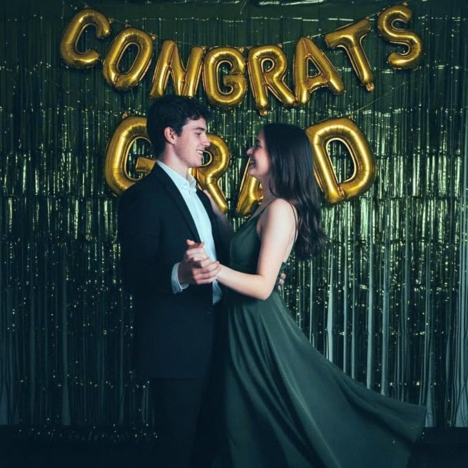Dark Green Matte Foil Fringe Curtain Backdrop Party Decorations | 2 PCS 6.6×3.3 - Image 9