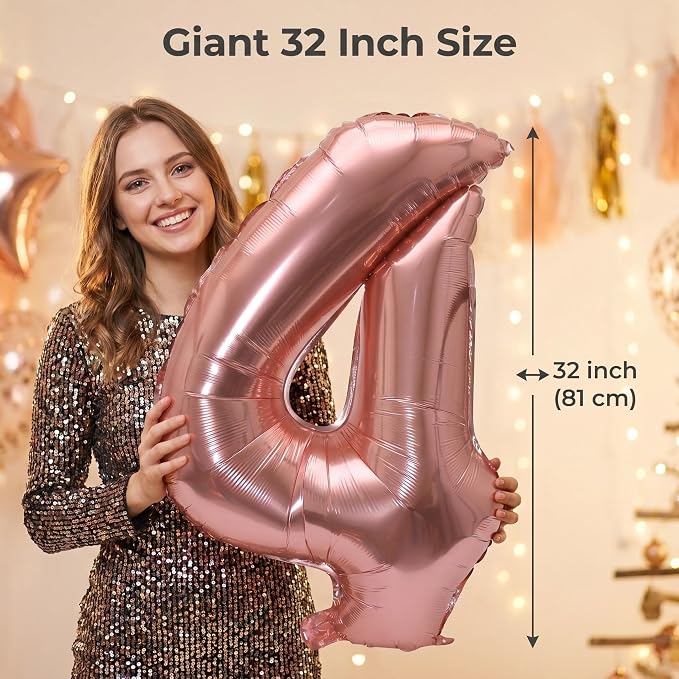 YPSelected 32 Inch Large Foil Helium Number Balloon Birthday Wedding Party 0-9 - Image 3