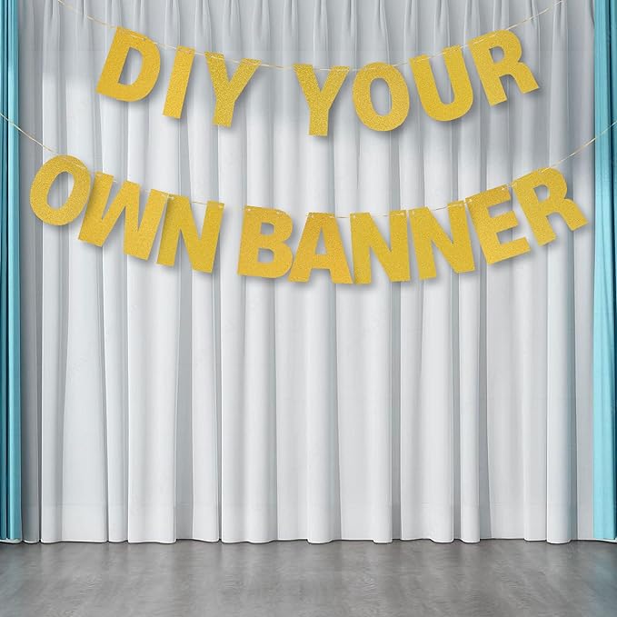 DIY Banner Kit with Letters Glitter Banner Letters Customizable Birthday - Image 6