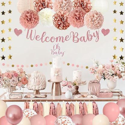 Amandir Rose Gold Baby Shower Decorations - Image 7