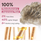 REECHO Hair Topper, Short Wiglet Hair Topper for Women with Thinning Large Coverage Synthetic Top Crown Hairpiece for Women - Honey Pecan
