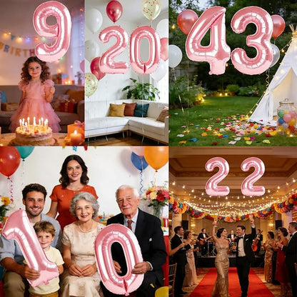 40 Inch Number 43 Balloons for 43rd Birthday Party Decorations, 0-100 Jewelry - Image 7
