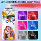 2 Pack Purple Hair spray,Hair spray temporary for Women Kids Men, Washable Temporary Hair Dye Spray，Spray hair color Non-Sticky，For Christmas Party, Halloween Crazy Hair Day,Cosplay Party