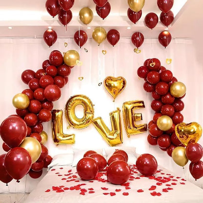 110pcs Ruby Red Balloons 12 Inch Dark Red Latex Balloon Arch Kit - Image 3