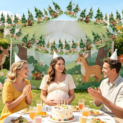 SUNBEAUTY Woodland Animals Banner 13.2FT Baby Shower Garland Party Supplies | - Image 7