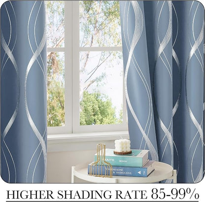 NICETOWN Dusty Blue 63" Length Curtains - Image 5