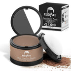 ELEVATE Hair Line Powder Instantly Conceal Hair Loss for Thinning Areas - Shadow Makeup - Root Cover Touch Up with Puff Touch - Instant Gray Coverage for Men and Women (Light Brown)