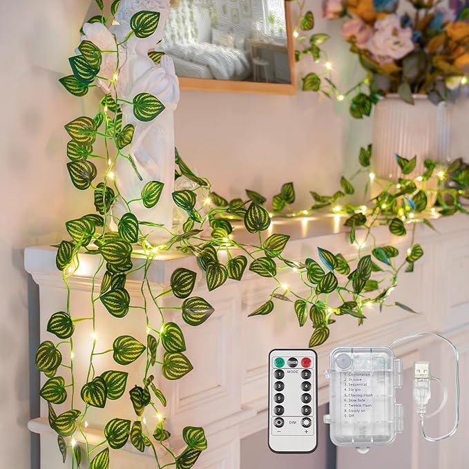 33FT Watermelon Vines with Lights Battery&USB Powered Copper Wire | 100Led by SUDDUS