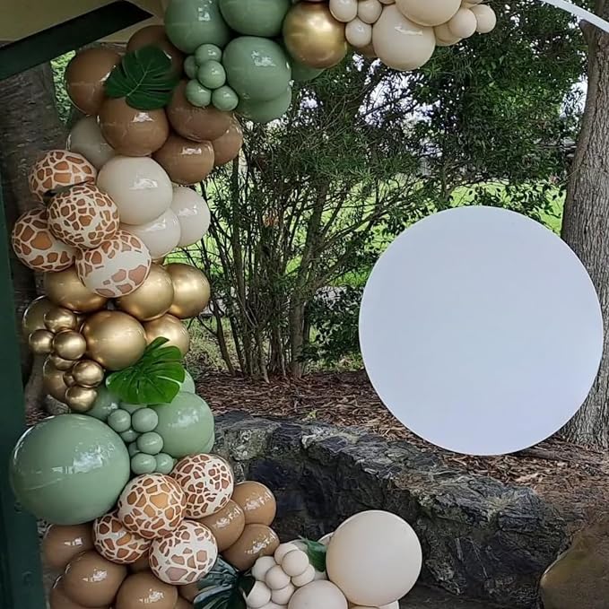 Jungle Safari Balloons for Woodland Birthday Decorations | Sage green, - Image 3