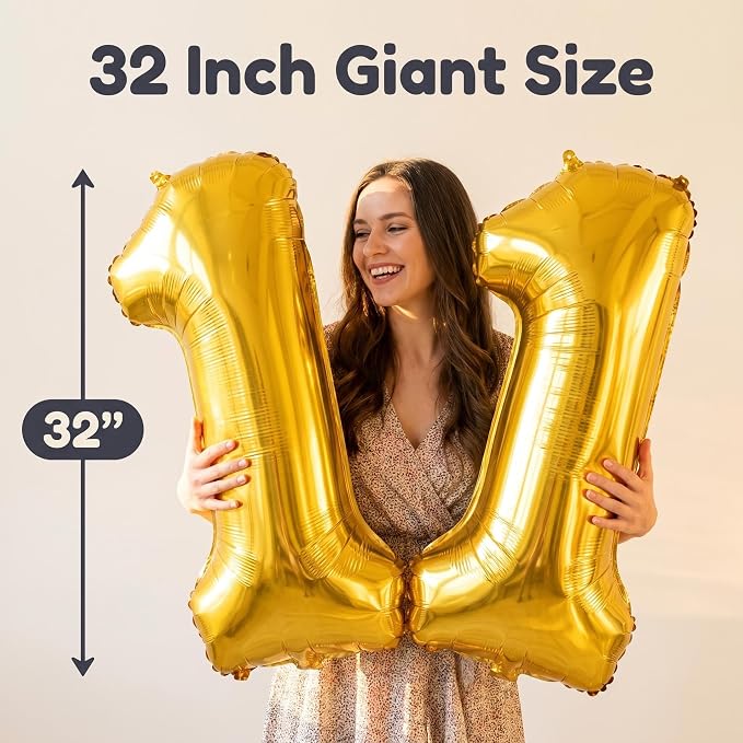 YPSelected 32 Inch Large Foil Helium Number Balloon Birthday Wedding Party 0-9 - Image 4