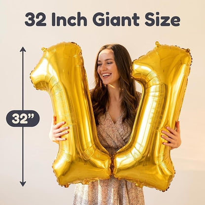 YPSelected 32 Inch Large Foil Helium Number Balloon Birthday Wedding Party 0-9 - Image 4