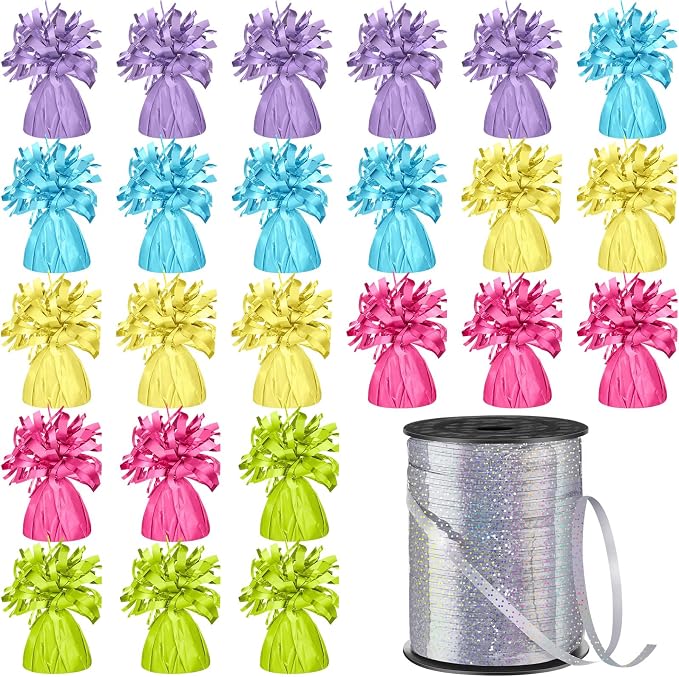 Yunsailing 25 Pcs Heavy Metallic Balloon Weights by Yunsailing