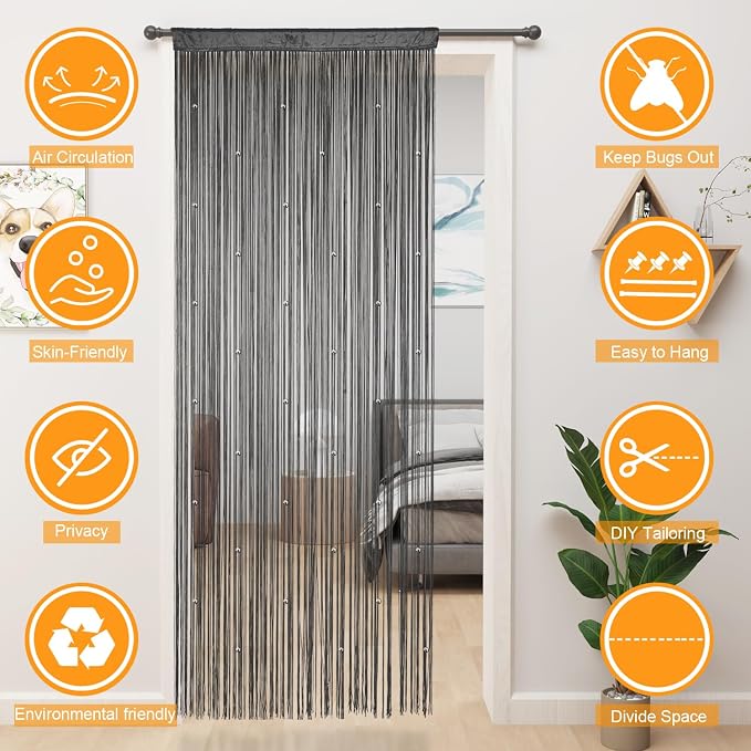 YIIBAII Beaded Curtain Beaded Curtains - Image 9