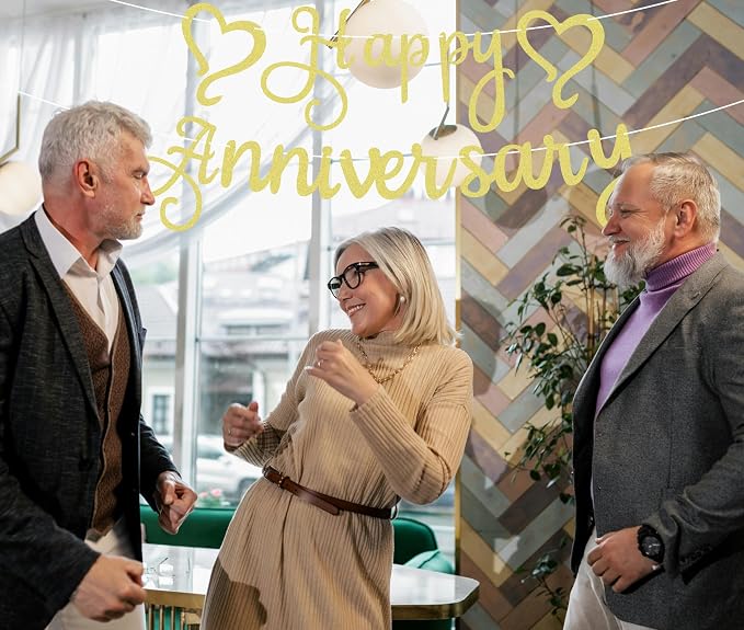 Pre-Strung Happy Anniversary Banner - Image 5
