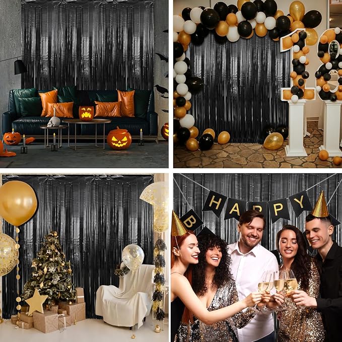 Crosize 8 Pack 3.3 x 9.9 ft Foil Fringe Streamer Backdrop, - Image 6