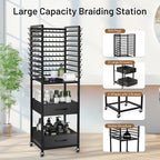 300 Pegs Braiding Rack with Large Drawers, 3-Sided Hair Rack with Wheels and 16 Braiding Tools, Hair Extension Holder 52 Inch Height for Hair Salon, Home