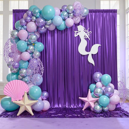 gogoparti 20x10FT Purple Sequin Backdrop Curtain - Image 3