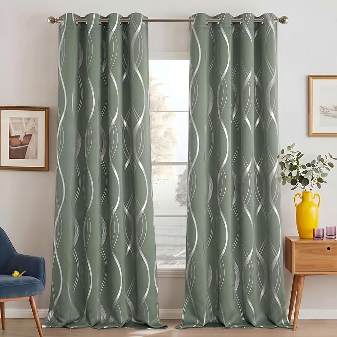 NICETOWN Greyish Green Curtain Panels by NICETOWN