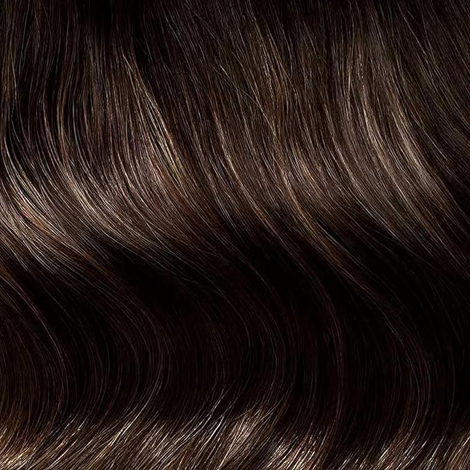 Luxy 100% Remy Human Hair – Halo Clip-In Hair Extensions –Natural Looking Volume & Length - One-Piece - Easy 5-Min Application 140 grams 16" Dimensional Rooted Honey Espresso