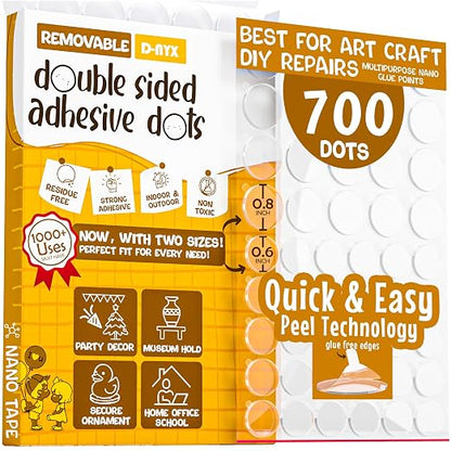 Double Sided Tape Sticky Dot Stickers 280, 550 or 700 Pack Removable Putty No by D-NYX