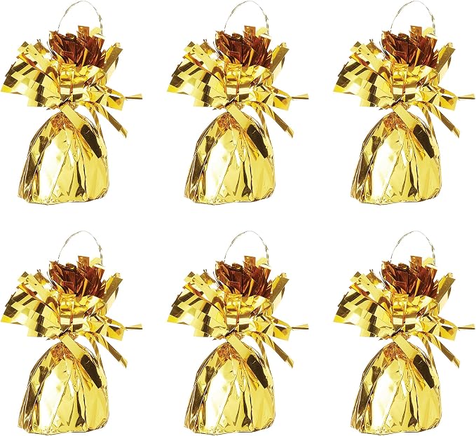 Beistle Metallic Wrapped Balloon Weight – 6 Pack, Party Decoration Accessories by Beistle