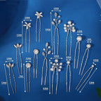 14 Pieces Bride Hair Pins Rhinestones Hair Accessories for Women Crystal Wedding Hairpiece for Bridesmaids
