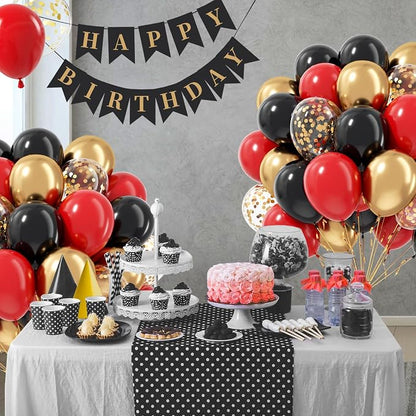 Red Black and Gold Balloons - Image 7