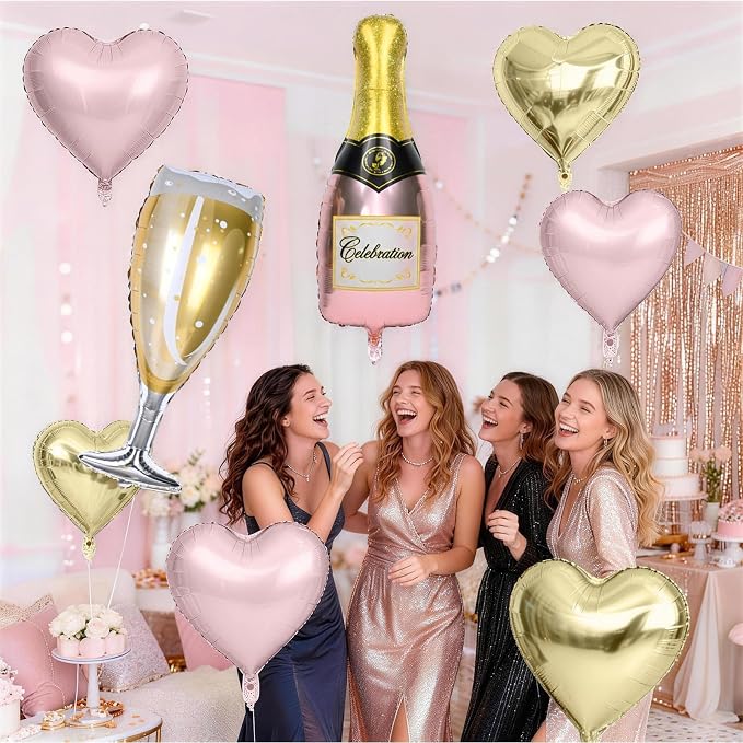 Champagne Balloons, Bachelorette Party Balloons - Image 6