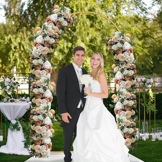 7.2FT Metal Arch Backdrop Stand Gold Wedding Balloon Frame Pergola Arbor | - Image 2