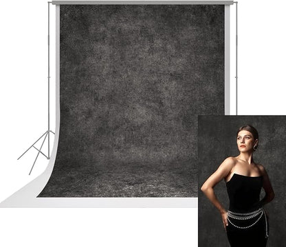 UrcTepics 8×16 ft Dark Grey Fabric Photo Backdrops, Classic Abstract Texture by UrcTepics