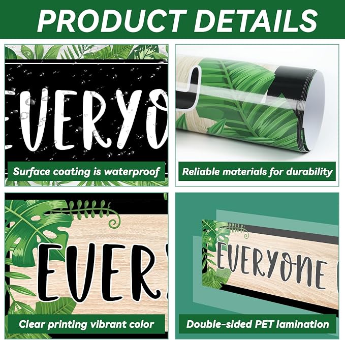 2 Pack Greenery Classroom Decorations Welcome Back to School Banner Bulletin - Image 2