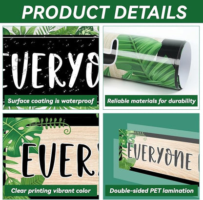 2 Pack Greenery Classroom Decorations Welcome Back to School Banner Bulletin - Image 2