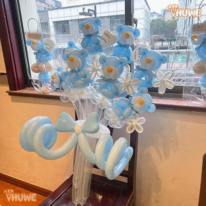 260 Balloons Pastel Blue White - Image 4