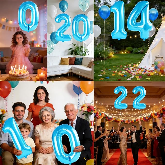 40 Inch Number 14 Balloons for 14th Birthday Party Decorations, 0-100 Jewelry - Image 7