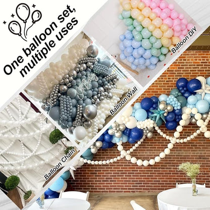 Pearl White Linking Balloons, Tails Balloon - Image 3